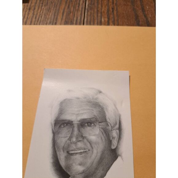 1991 Tom Flock Fathers of Racing Promo Postcard Black & White Vintage NASCAR - Picture 2 of 3